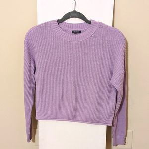 Lilac Knit Cropped Sweater